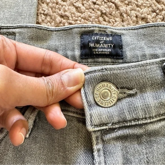 Citizens of Humanity Women's Rocket Crop High-Rise Skinny Jeans Salt Stone 24” - Picture 8 of 16